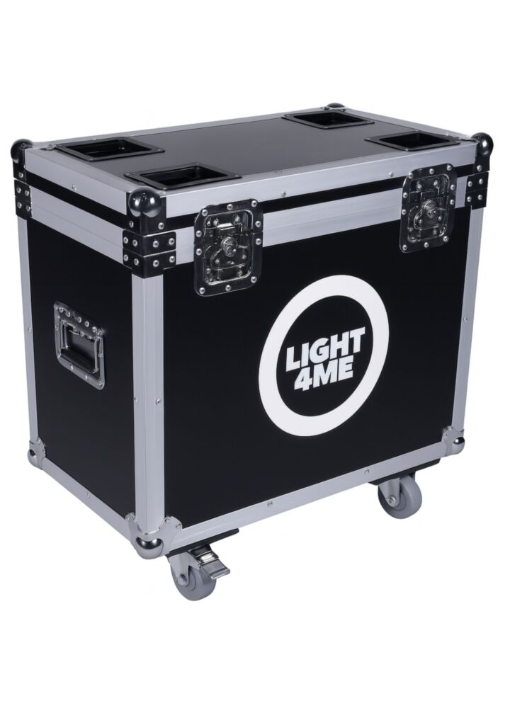 LIGHT4ME VENOM 450 CASE 2IN1 skrzynia transportowa na 2 głowice ruchome akcesoria 4 kółka mechanizm blokady