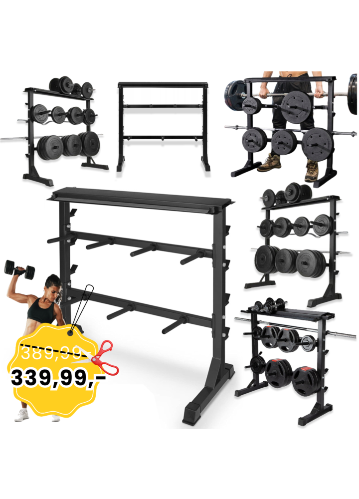 NN HS350 statyw stojak na gryfy obciążenie hantle solidny do 350 kg