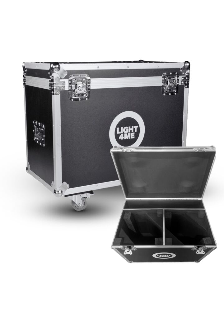 LIGHT4ME VENOM LBS 330 CASE 2IN1 skrzynia transportowa na 2 głowice ruchome przegroda na akcesoria 4 kółka mechanizm blokady