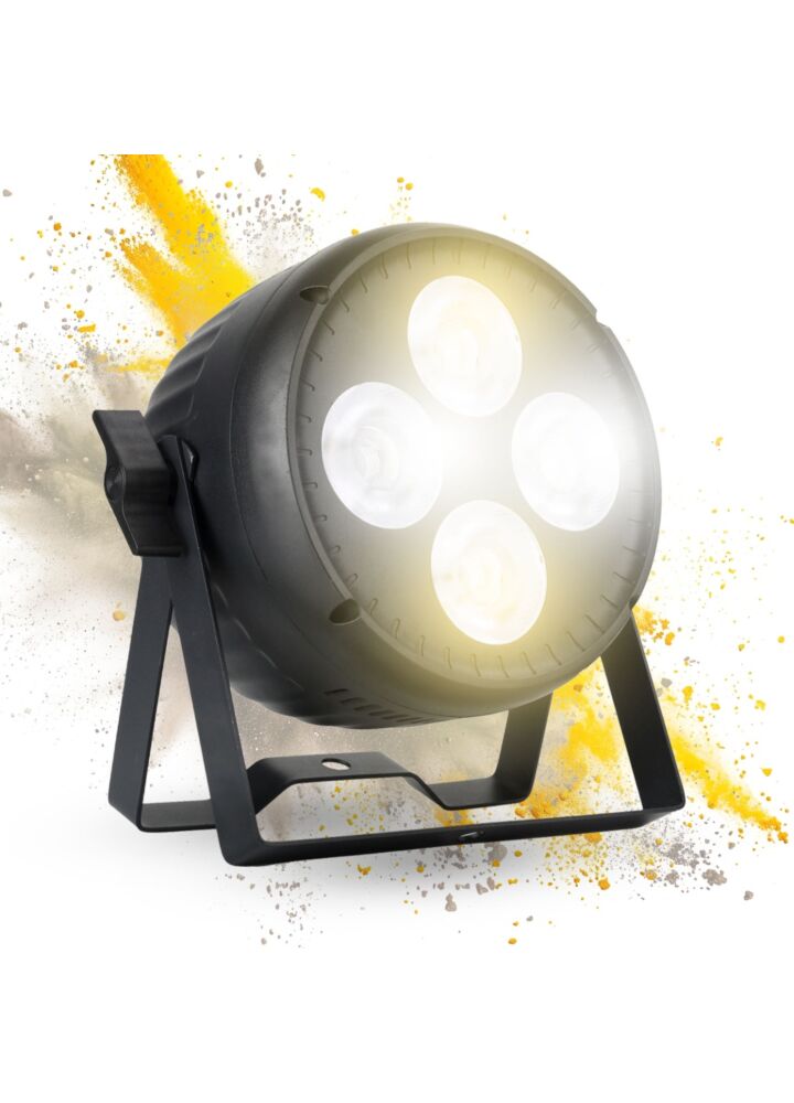 LIGHT4ME VENOM PAR COB CW WW 4x50W reflektor sceniczny oświetlenie imprezowe DJ LED DMX ciepła/zimna biel sterowanie dźwiękiem uchwyt montażowy