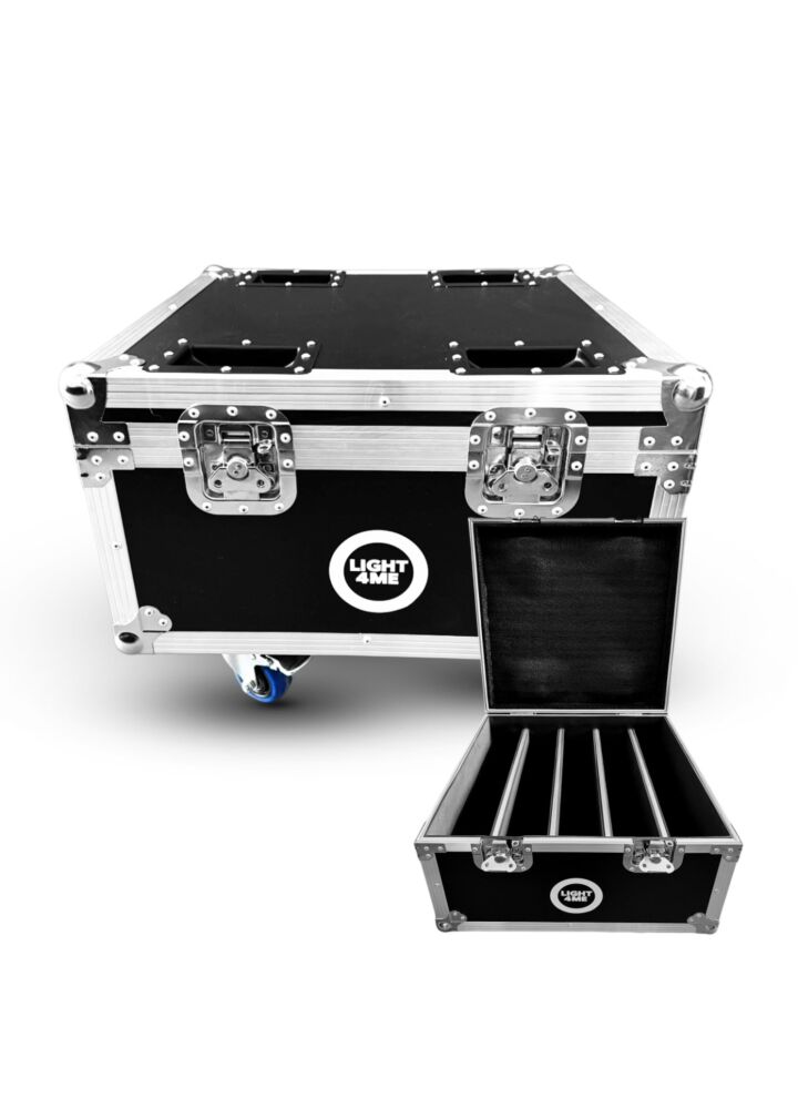 LIGHT4ME VENOM STROBE V2 CASE 4IN1 skrzynia transportowa na 4 efekty oświetleniowe przegroda na akcesoria 4 kółka mechanizm blokady