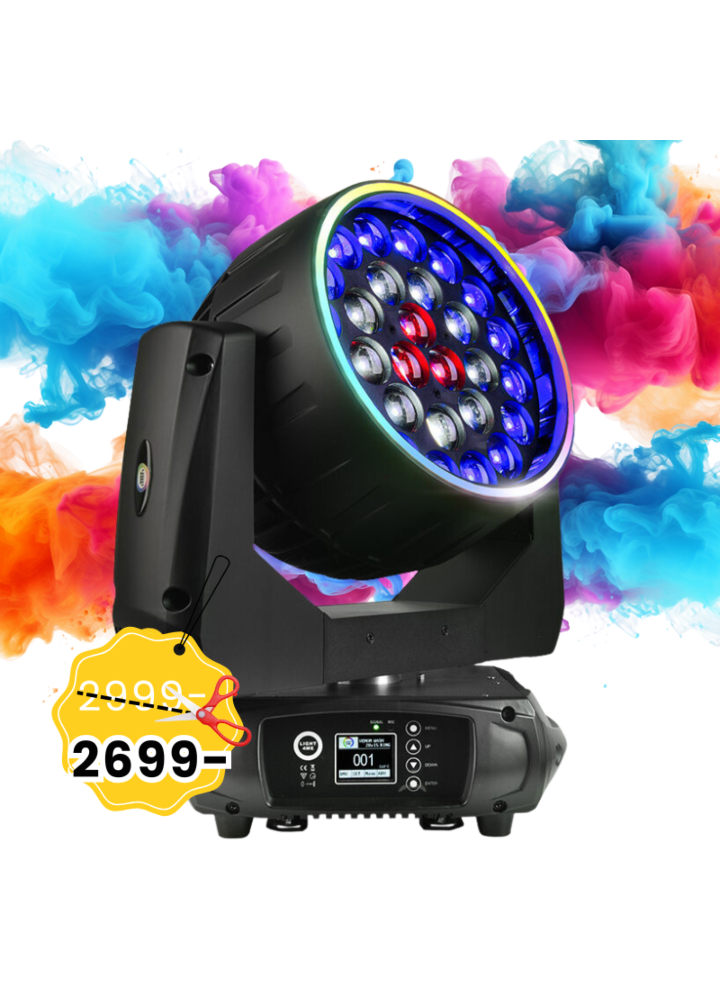 LIGHT4ME VENOM WASH 28x15 RING głowica ruchoma LED oświetlacz sceniczny