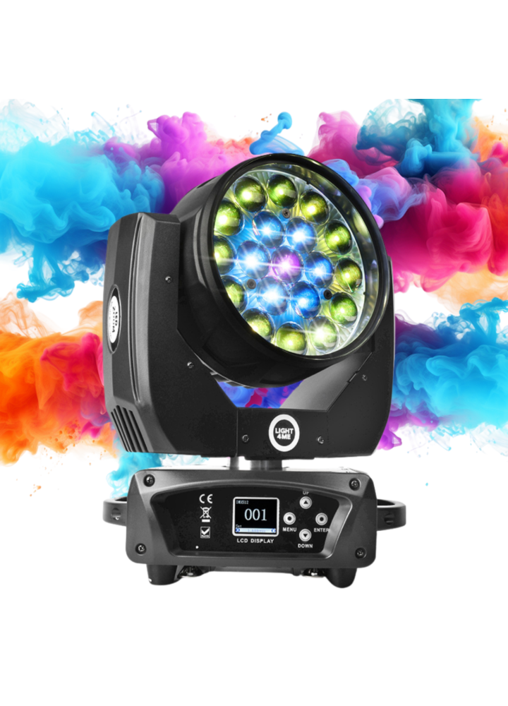 LIGHT4ME ZOOM WASH 19x15W moving head LED RGBW