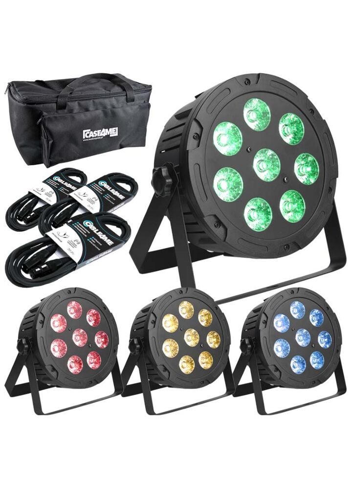 LIGHT4ME PENTA PAR 8x12W MKII RGBWA LED slim + pokrowiec + przewód DMX