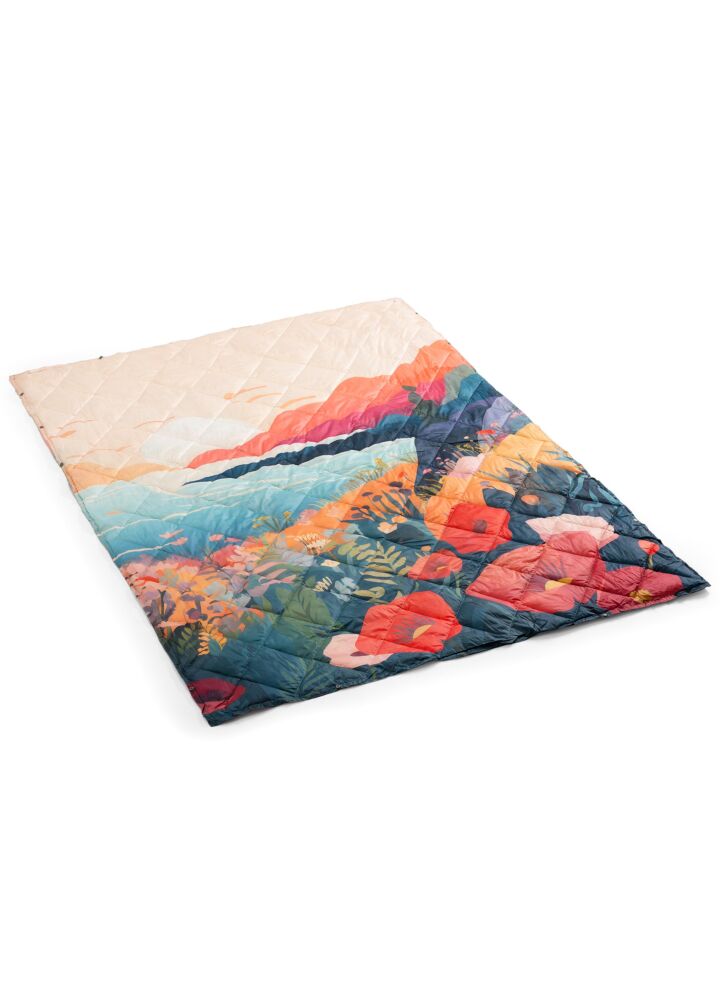 DH Garden Koc Maki 135x175 cm pikowany miękki gruby ciepły peleryna worek z paskiem