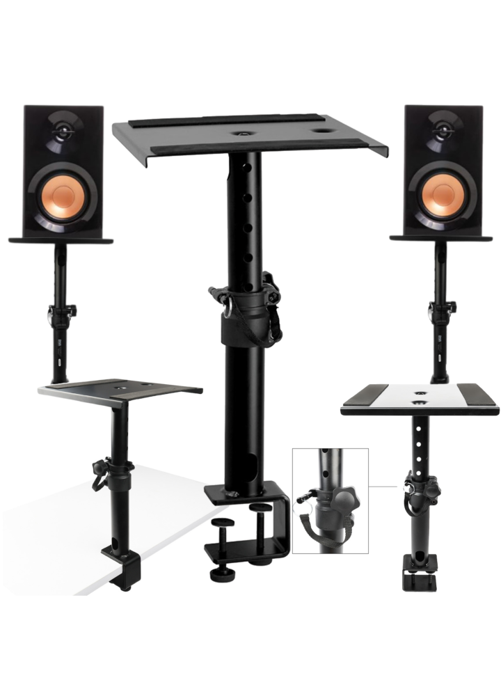DNA TM1 biurkowy statyw pod monitor studyjny odsłuch audio do 15 kg stal taśmy antypoślizgowe