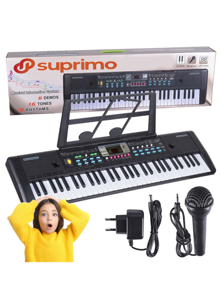 SUPRIMO 605 UFB KEYBOARD organy z mikrofonem dla dzieci