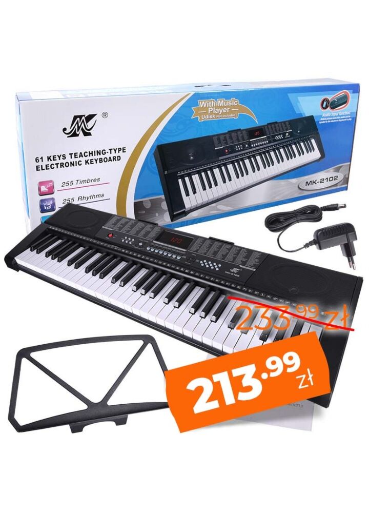 MK 2102 KEYBOARD klawisze organy dla dzieci do nauki gry USB MP3