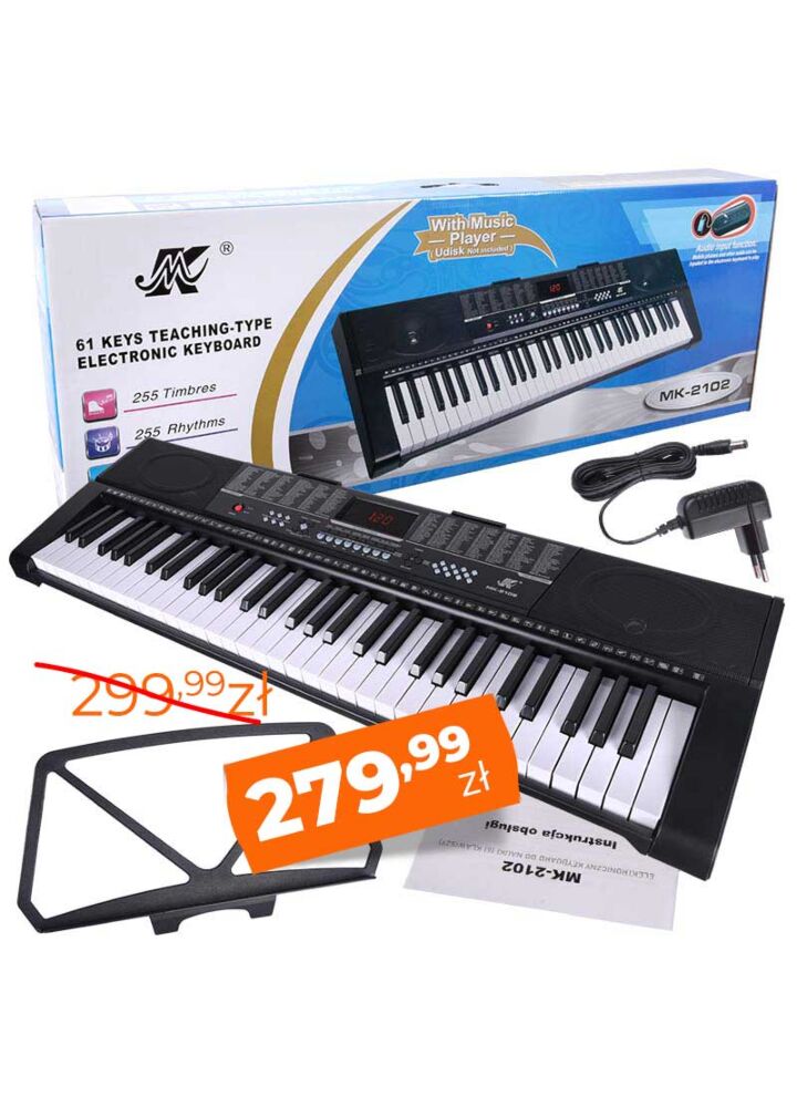 MK 2102 KEYBOARD klawisze organy dla dzieci do nauki gry USB MP3