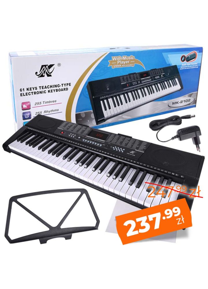 MK 2102 KEYBOARD klawisze organy dla dzieci do nauki gry USB MP3