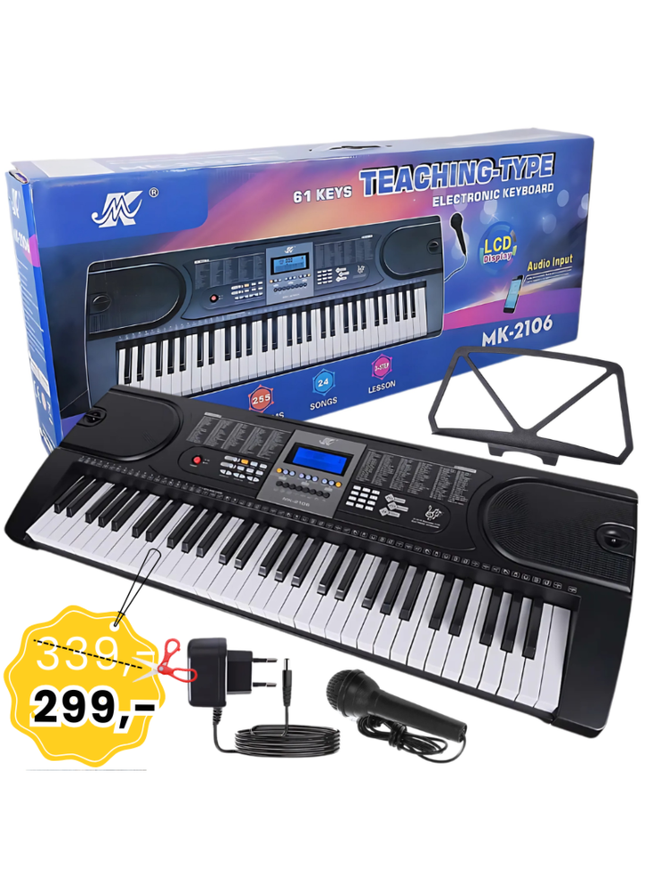 MK 2106 KEYBOARD klawisze organy dla dzieci do nauki gry USB MP3 mikrofon