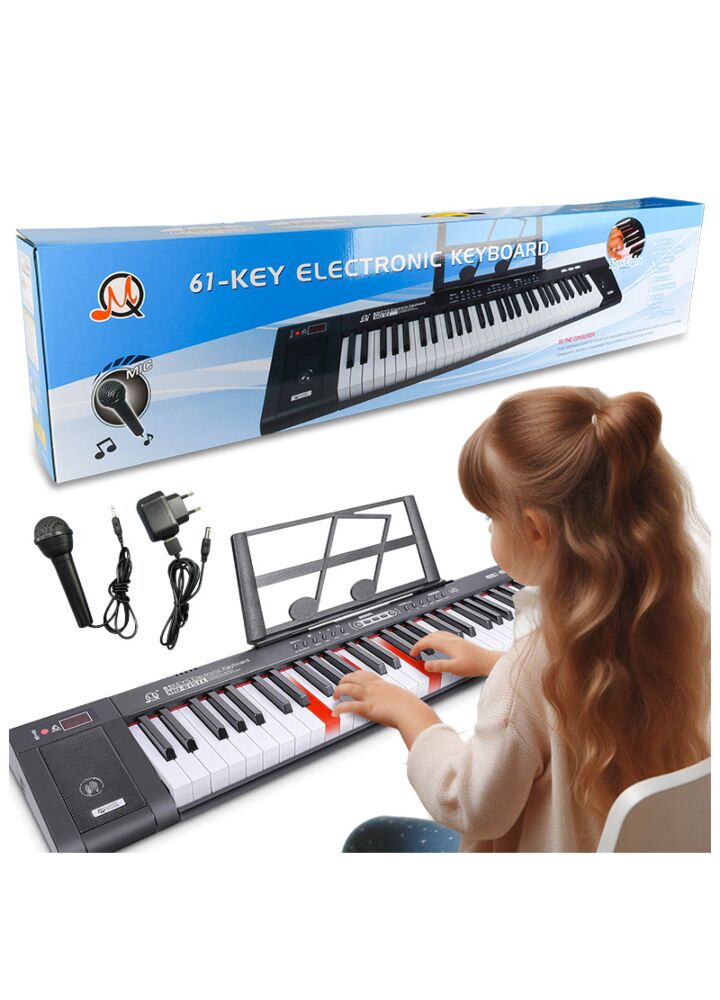 MQ 6151L KEYBOARD edukacyjny podświetlane klawisze organy dla dzieci do nauki gry mikrofon