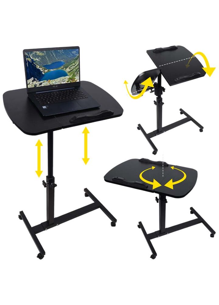 NN D2 regulowany stolik przyłóżkowy na kółkach pod laptop