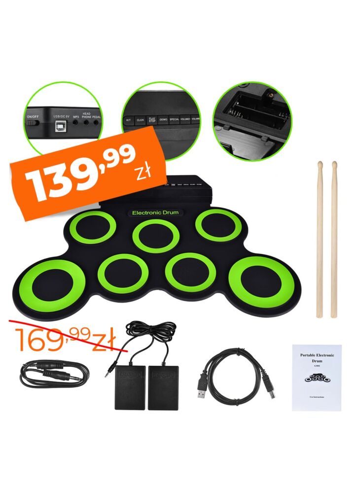 NN ROLL UP DRUM PAD zwijana perkusja elektroniczna