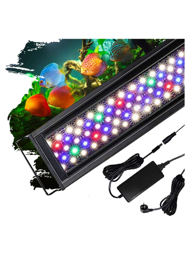 NN LA120 lampa akwariowa lampka oświetlenie do akwarium belka LED RGBWP 112 cm 30W