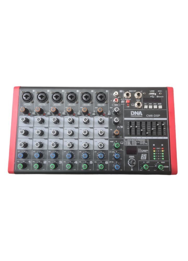 DNA CM8-DSP mikser audio USB MP3 Bluetooth Phantom POWYSTAWOWY