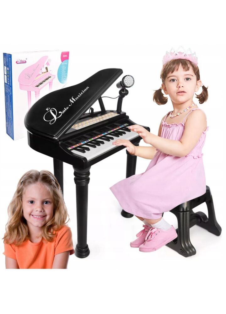 NN PIANINO KASIA BK keyboard klawisze organy fortepian z mikrofonem dla dzieci czarne