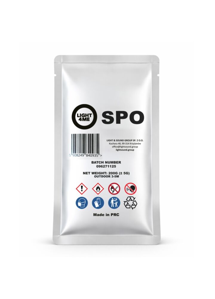 LIGHT4ME SPO granulat pirotechniczny do wytwornicy iskier na bazie tytanu 200 g emisja iskier 3-5 m