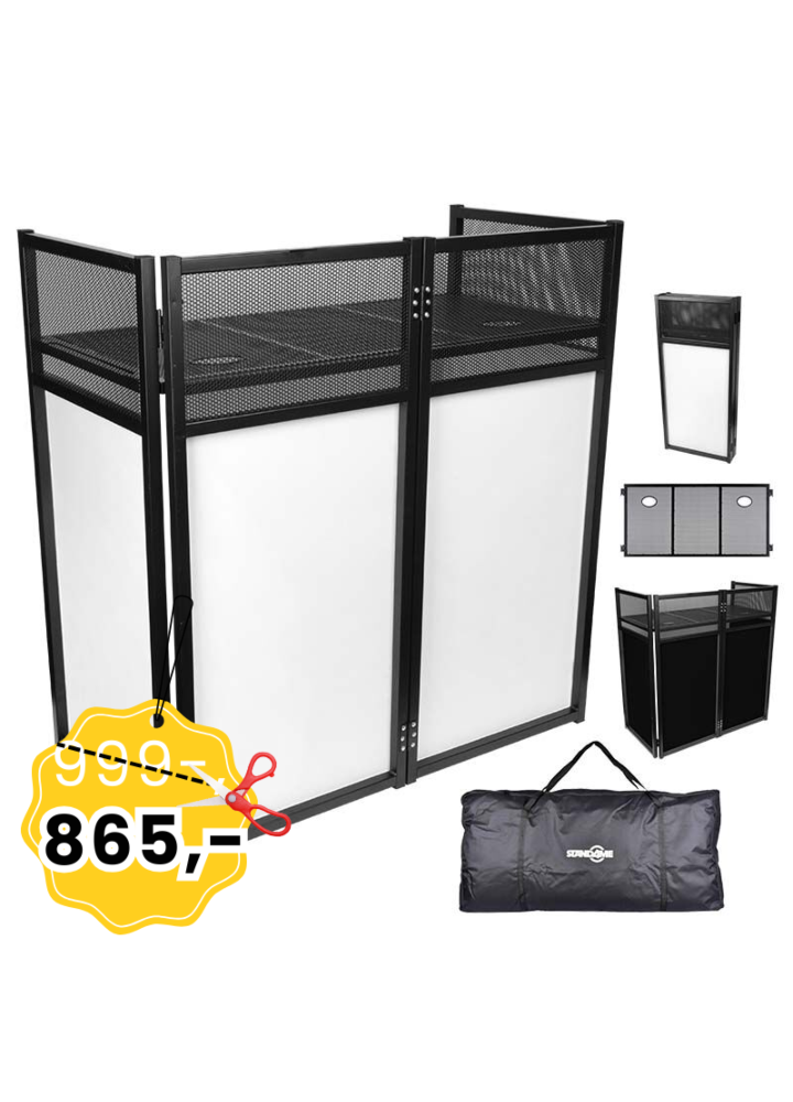 STAND4ME DJ PARAWAN XL stół ekran BK/WH DJ SCREEN