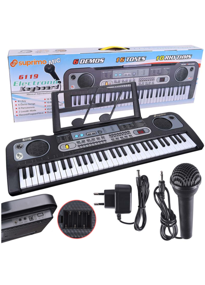 SUPRIMO 6119 KEYBOARD klawisze organy z mikrofonem dla dzieci