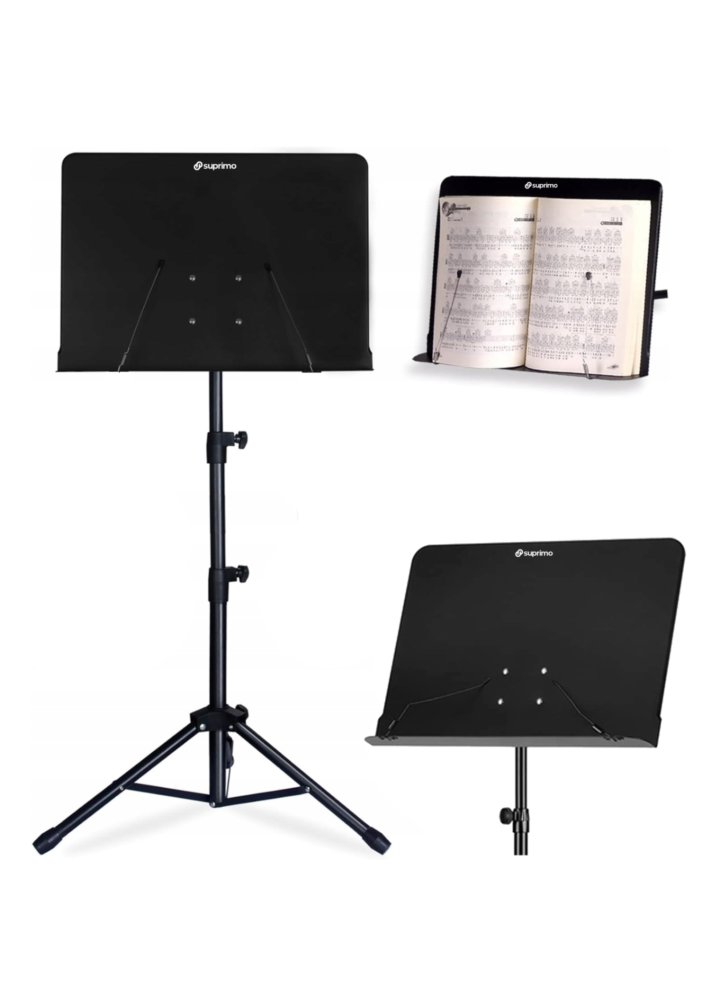 SUPRIMO D3 statyw stojak pulpit do nut regulowany składany czarny 82-146 cm do 10 kg
