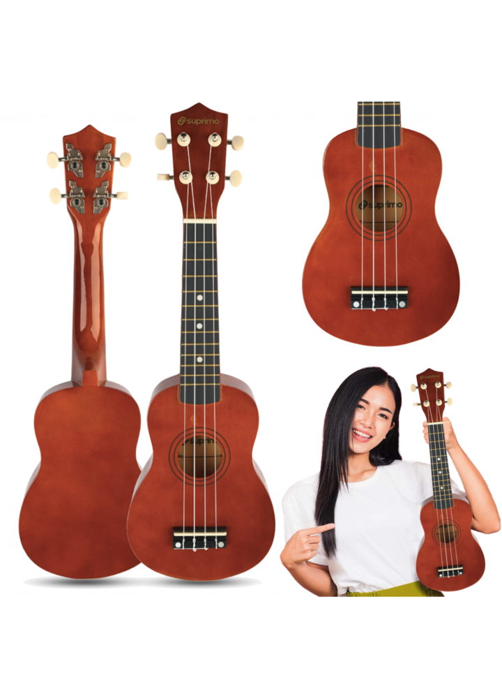 SUPRIMO UK21 DW ukulele sopranowe 21" ciemne drewno dla dzieci do nauki gry