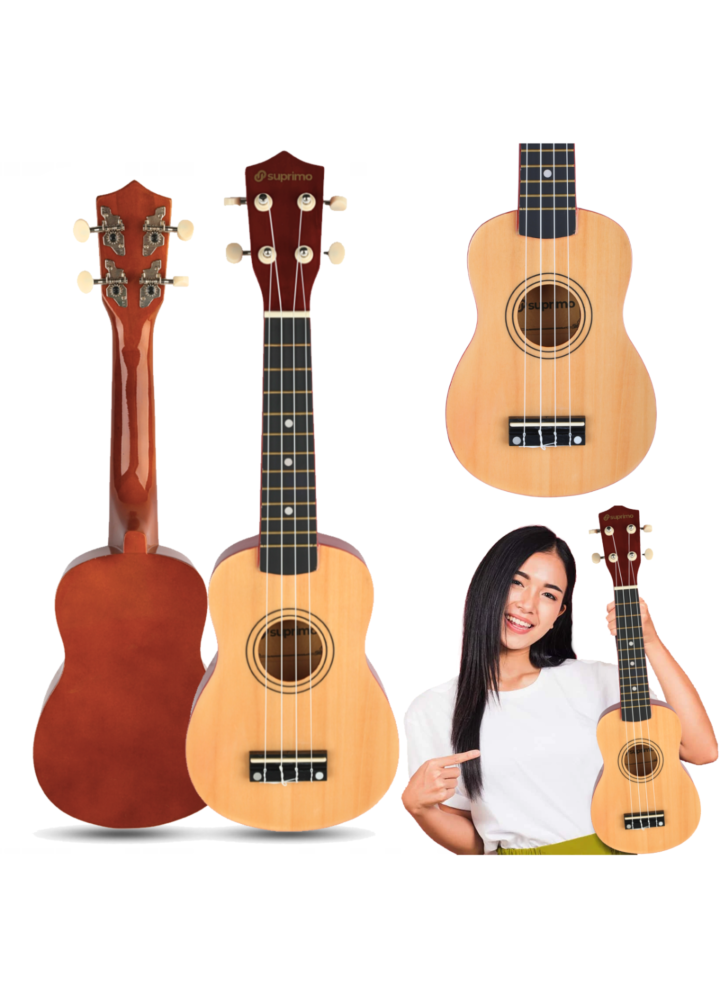 SUPRIMO UK21 NW ukulele sopranowe 21" naturalne drewno dla dzieci do nauki gry