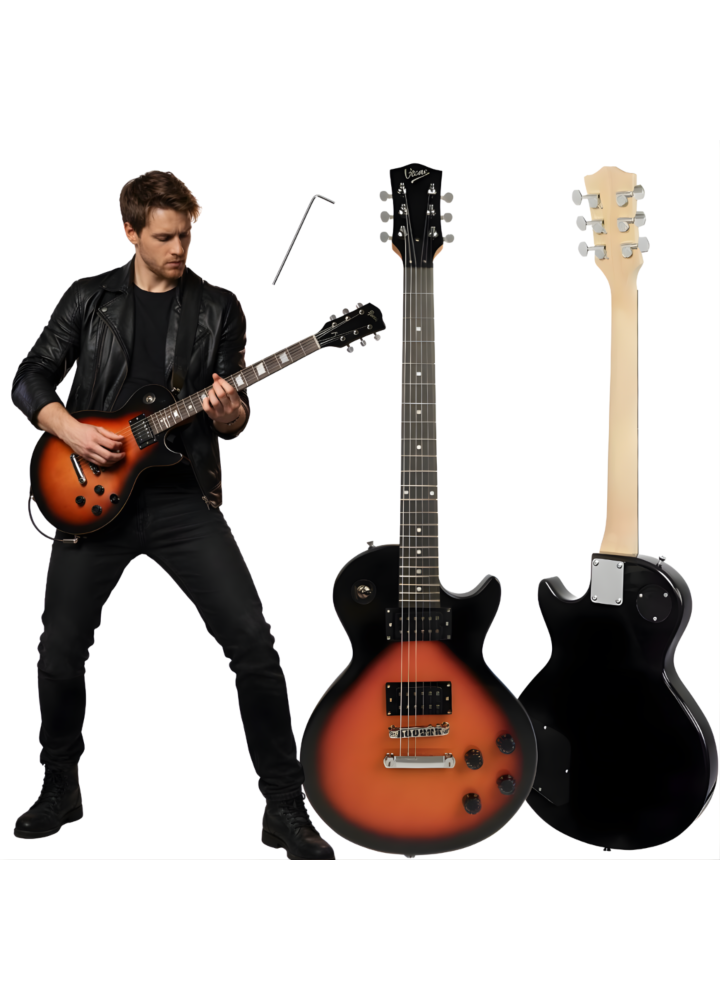 V-TONE ELP39 SB electric guitar 4/4 Les Paul 39" HH sunburst hex key