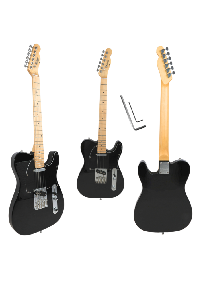 V-TONE ETL39 BK gitara elektryczna 4/4 telecaster 39" SS czarna klucze imbusowe