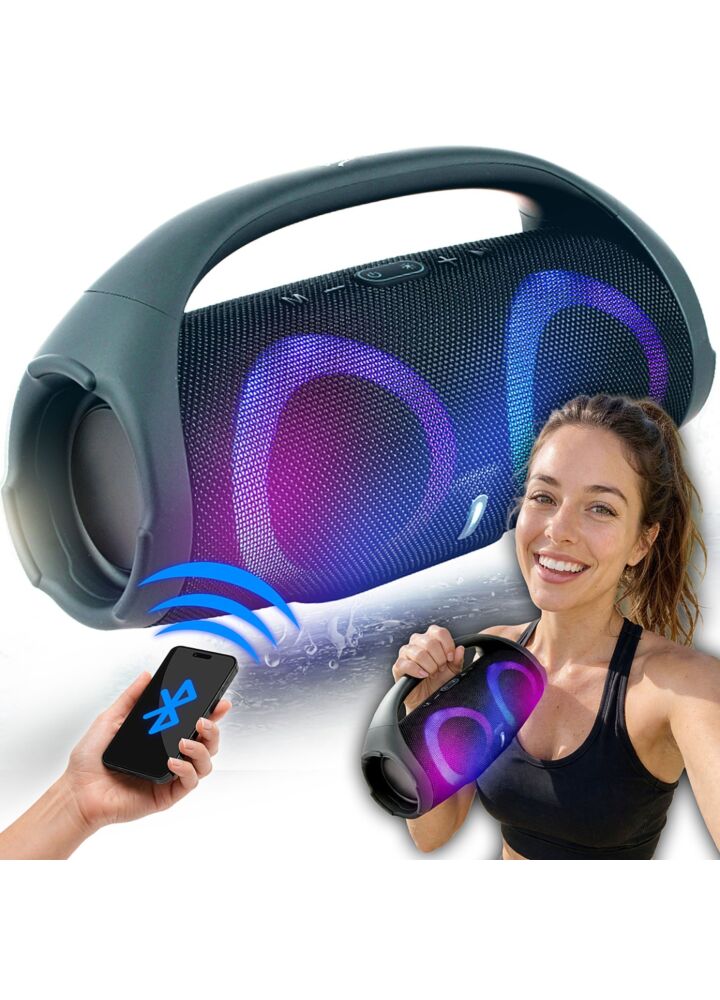 V-TONE BWS205 BL speaker Bluetooth wireless portable blue battery-powered USB microSD AUX MP3 FM 2x5W