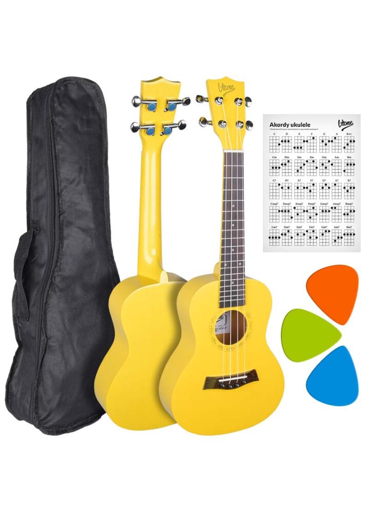 V-TONE UK23 YL ukulele koncertowe akustyczne 23" żółte + pokrowiec