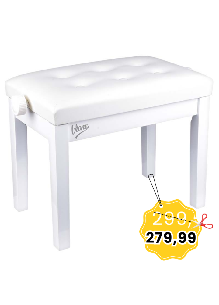 V-TONE ŁAWA 1 WH ława do pianina fortepianu BIAŁA
