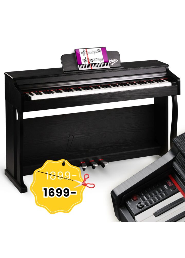 V-TONE BL-8808 BK pianino cyfrowe do nauki USB MIDI czarne