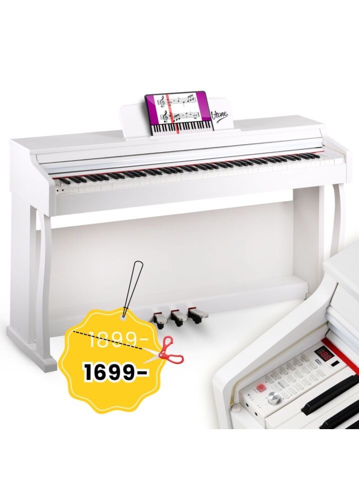 V-TONE BL-8808 WH pianino cyfrowe do nauki USB MIDI białe