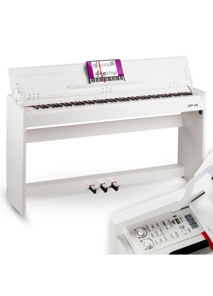 V-TONE DP-88 WH białe pianino cyfrowe ze statywem drewnianym