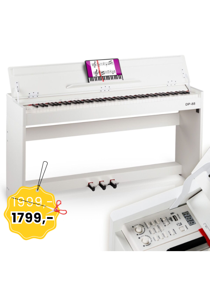 V-TONE DP-88 WH białe pianino cyfrowe ze statywem drewnianym