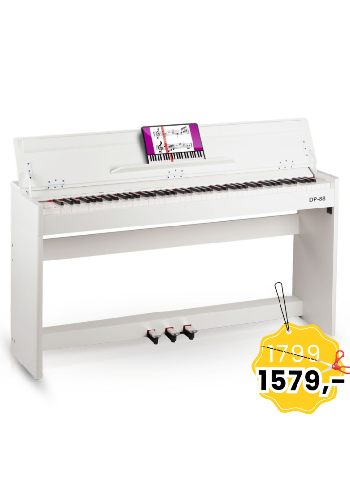 V-TONE DP-88 WH białe pianino cyfrowe ze statywem drewnianym