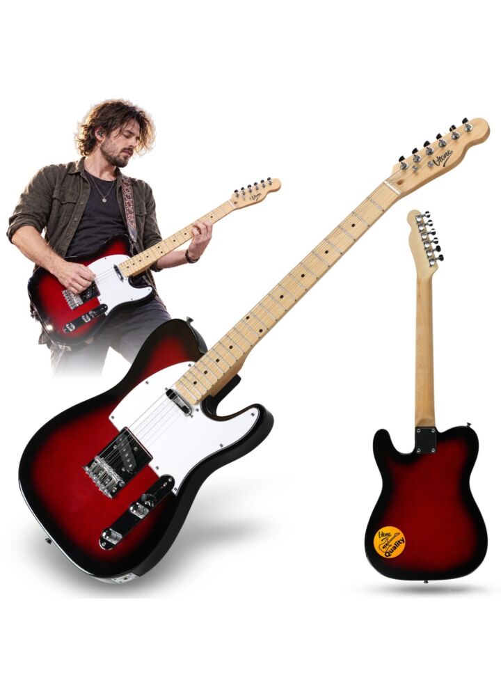 V-TONE ETL39 RB gitara elektryczna 4/4 telecaster 39" SS redburst klucze imbusowe