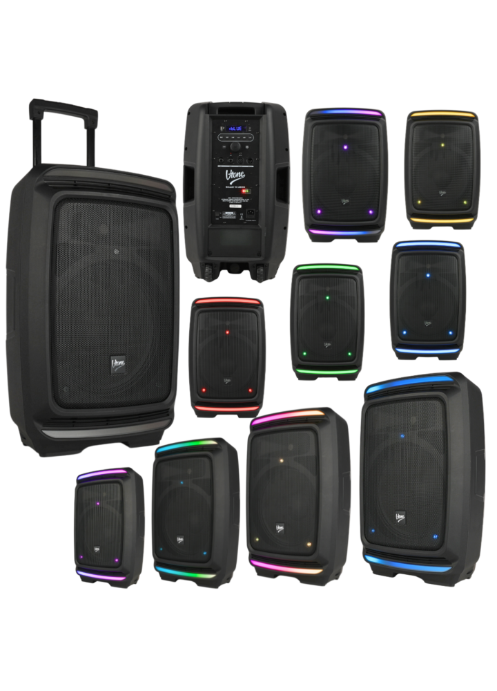 V-TONE OrionX 14 ACCU kolumna aktywna akumulatorowa czarna Bluetooth TWS USB AUX FM DSP wysuwana rączka kółka transportowe 135W RMS