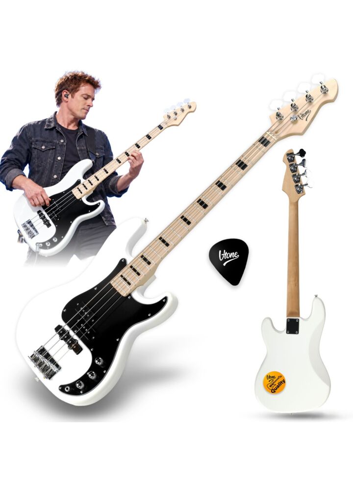 V-TONE PJB46 WH gitara basowa 4/4 biała Precision Jazz Bass 46" klucze imbusowe