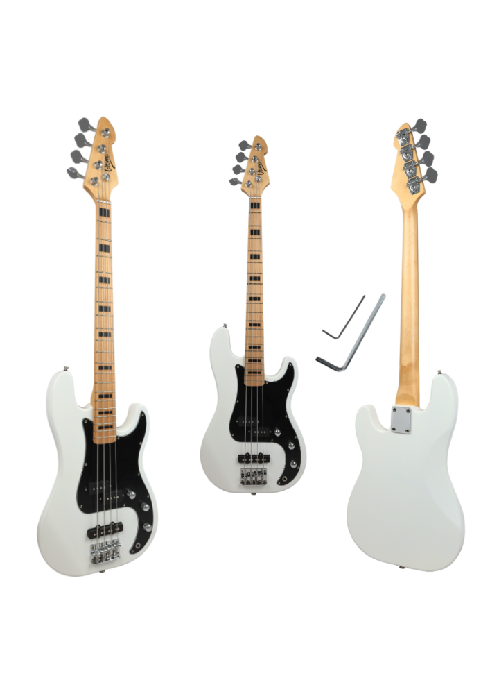V-TONE PJB46 WH gitara basowa 4/4 biała Precision Jazz Bass 46" klucze imbusowe