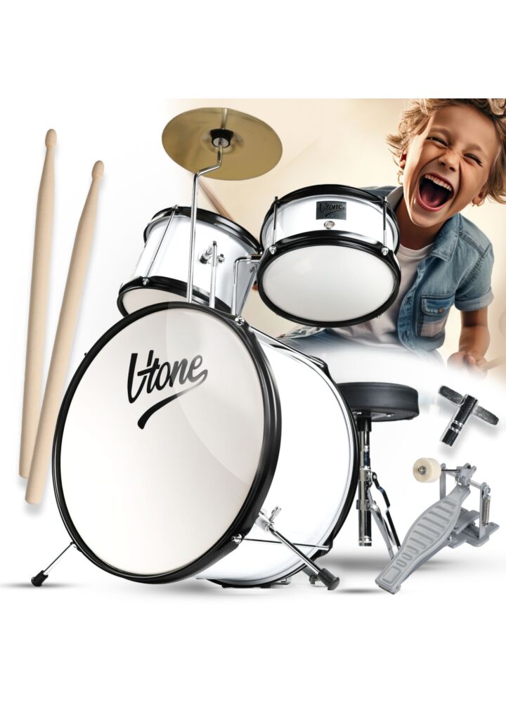V-TONE VD JUNIOR WH perkusja akustyczna dla dzieci + stołek + pałeczki