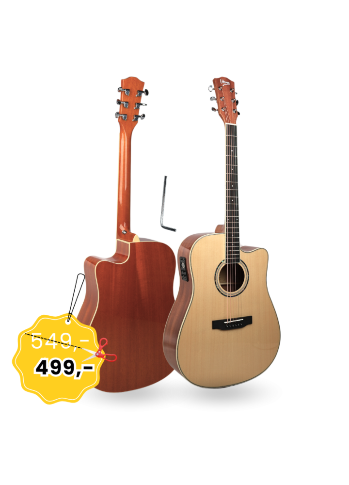 V-TONE VEAG1 CE NT gitara elektroakustyczna 4/4 dreadnought cutaway natural