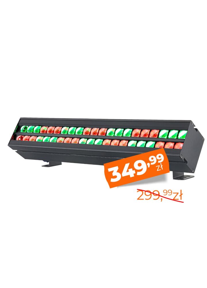 LIGHT4ME BEAM WASH BAR listwa oświetleniowa wall washer dekoracja świetlna 42x8W RGB SMD3535 LED DMX efekt tła 2x uchwyt montażowy