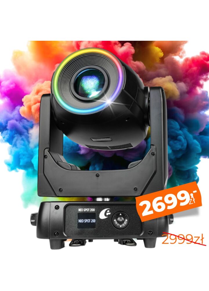 EVOLIGHTS NEO SPOT 200W głowica ruchoma LED oświetlenie sceniczne