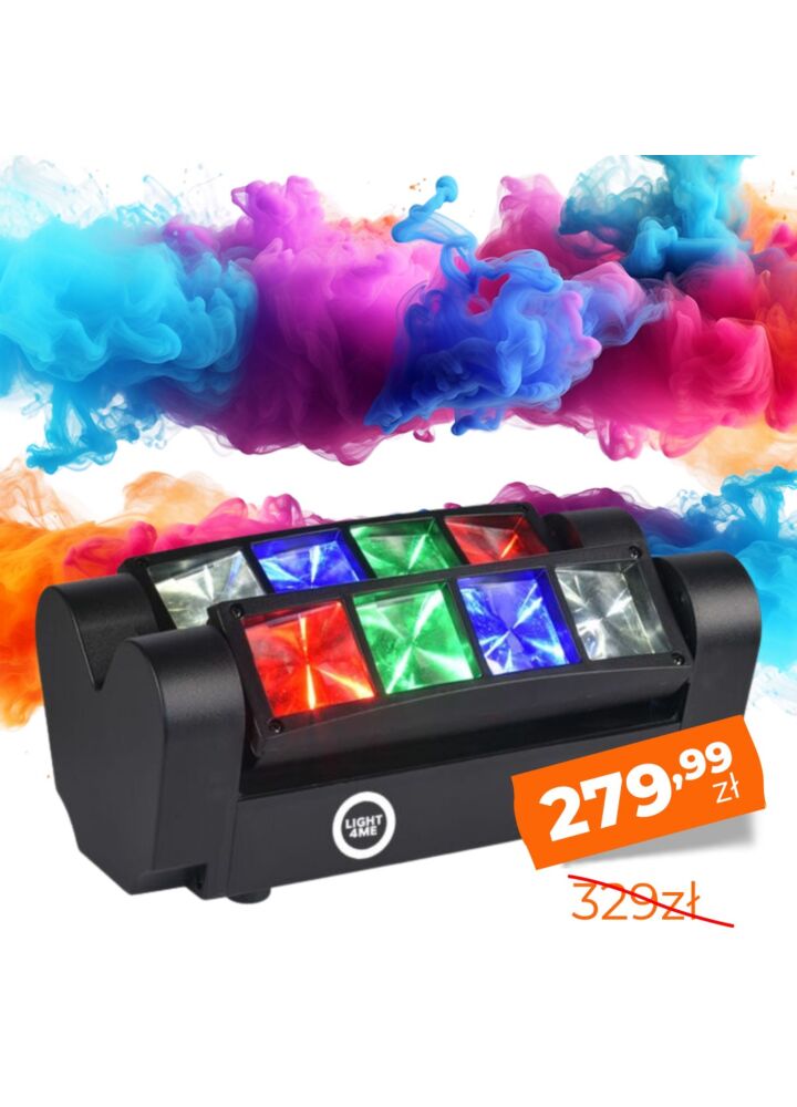 LIGHT4ME SPIDER MKII TURBO efekt LED 8x3W RGBW