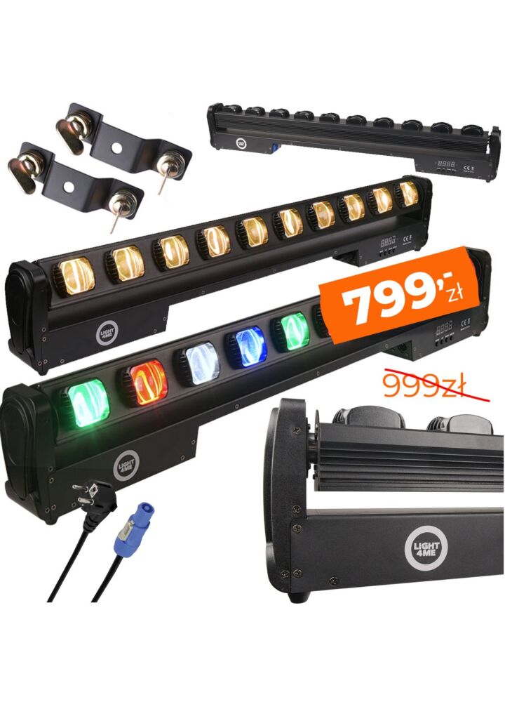 LIGHT4ME SWEEPER BAR 10x15 RGBW ruchoma belka oświetleniowa listwa LED