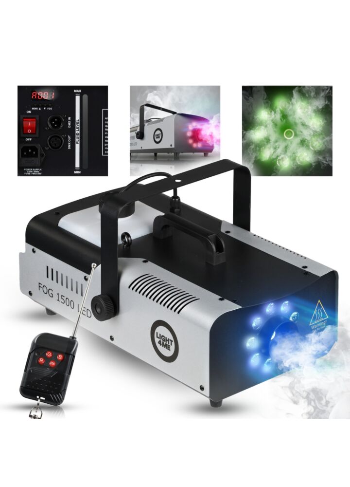 LIGHT4ME FOG 1500 LED wytwornica dymu mgły pilot