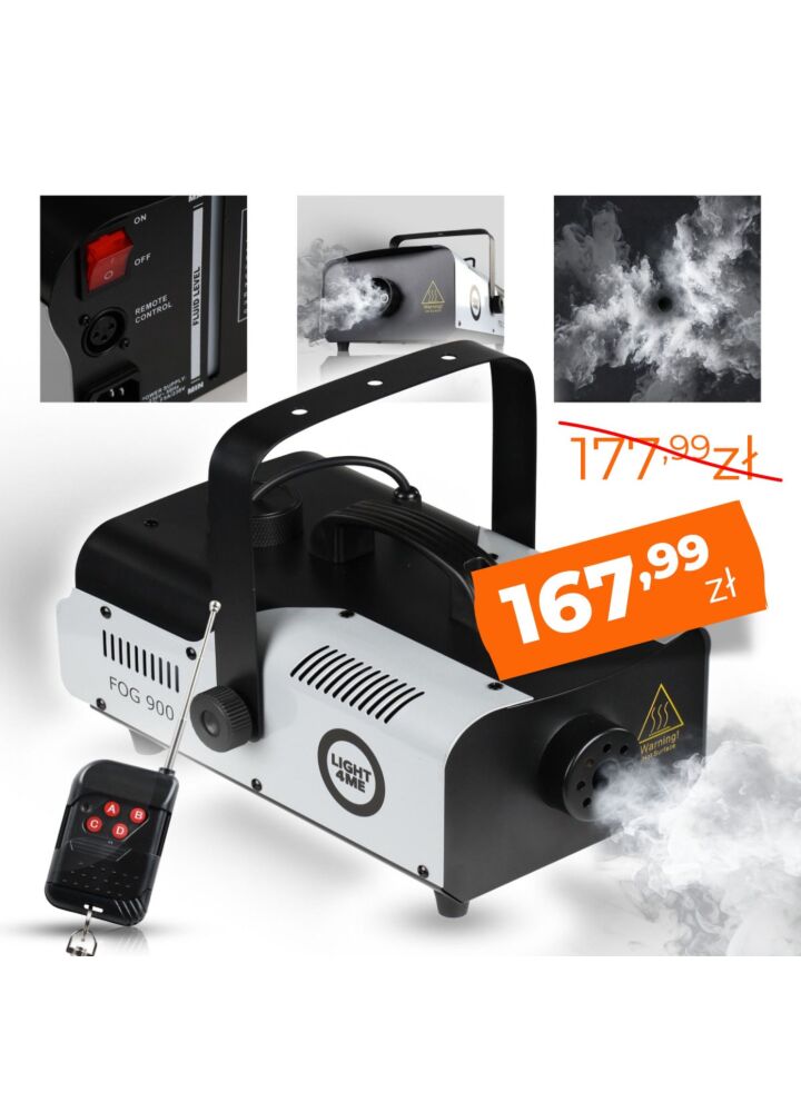 LIGHT4ME FOG 900 wytwornica dymu mgły pilot