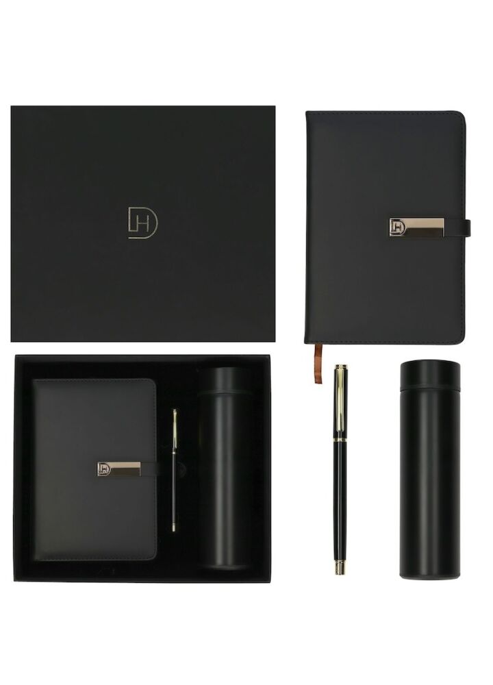 DH Line Notes Długopis Termos Black Gold zestaw czarny złoty prezent upominek święta gwiazdka